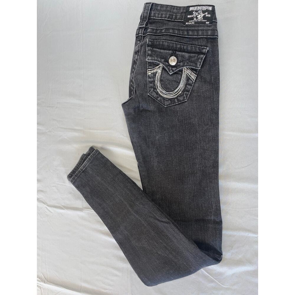 True Religion Julie Fit Stretch Denim Skinny Jeans. Perfectly Broken In, Size 28
